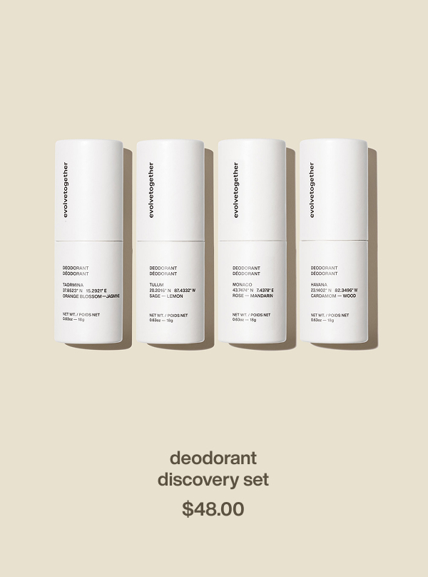 deodorant discovery set | $48.00