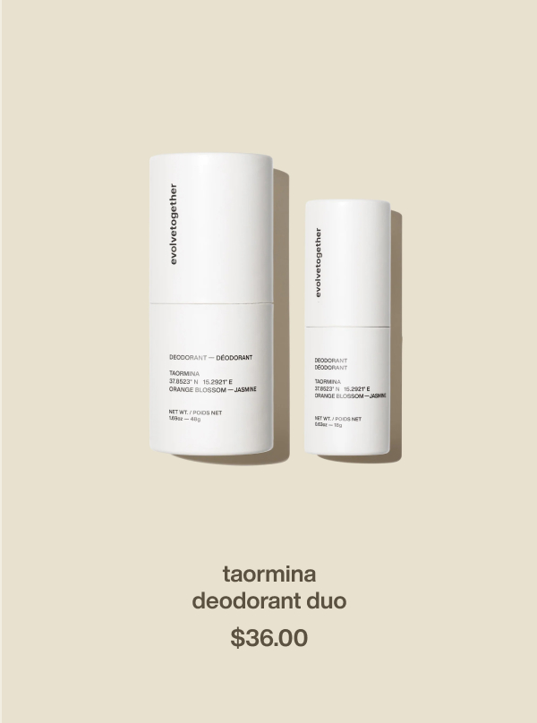 taormina | deodorant duo | $36.00