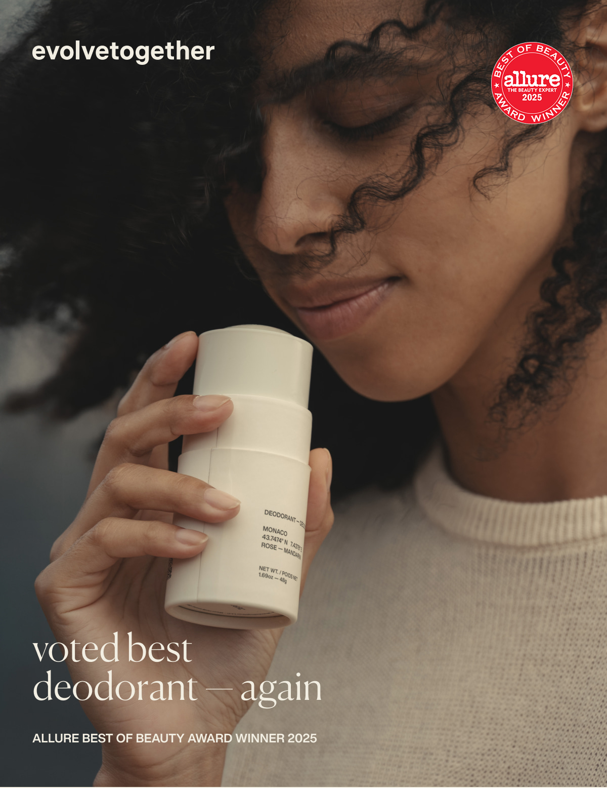 evolvetogether | voted best deodorant — again | Allure Best of Beauty Award Winner 2025