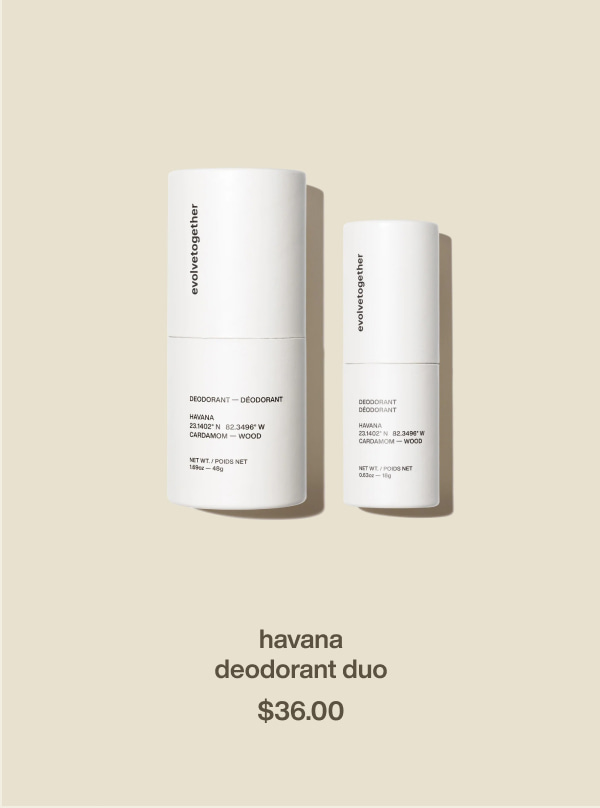 havana deodorant duo | $36.00
