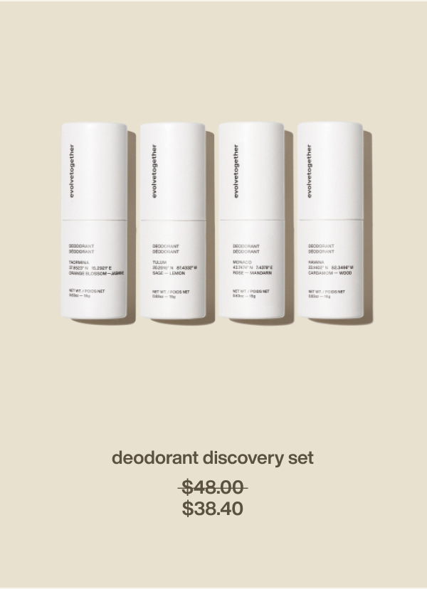deodorant discovery set | $38.40