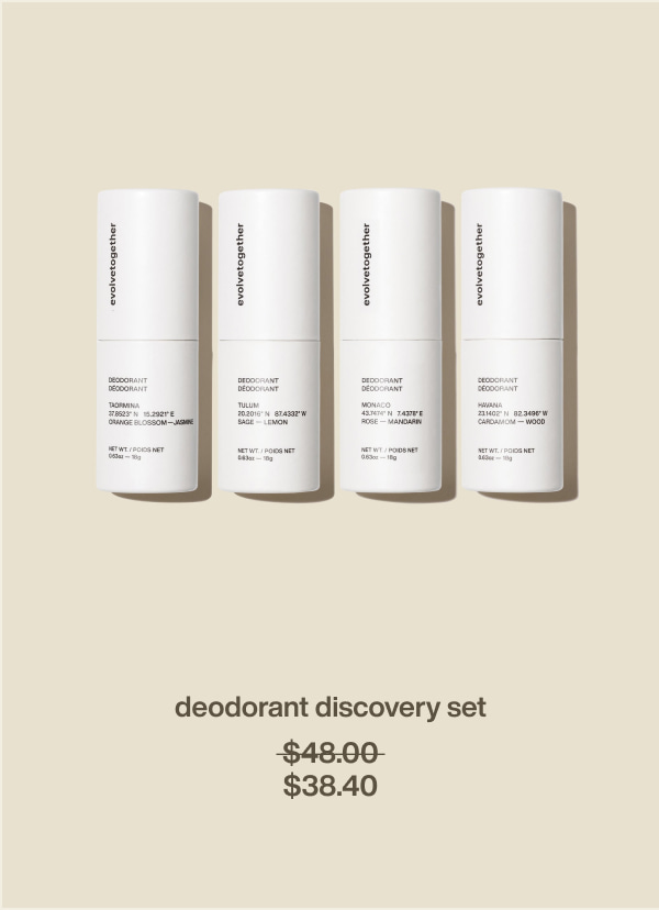 deodorant discovery set | $38.40