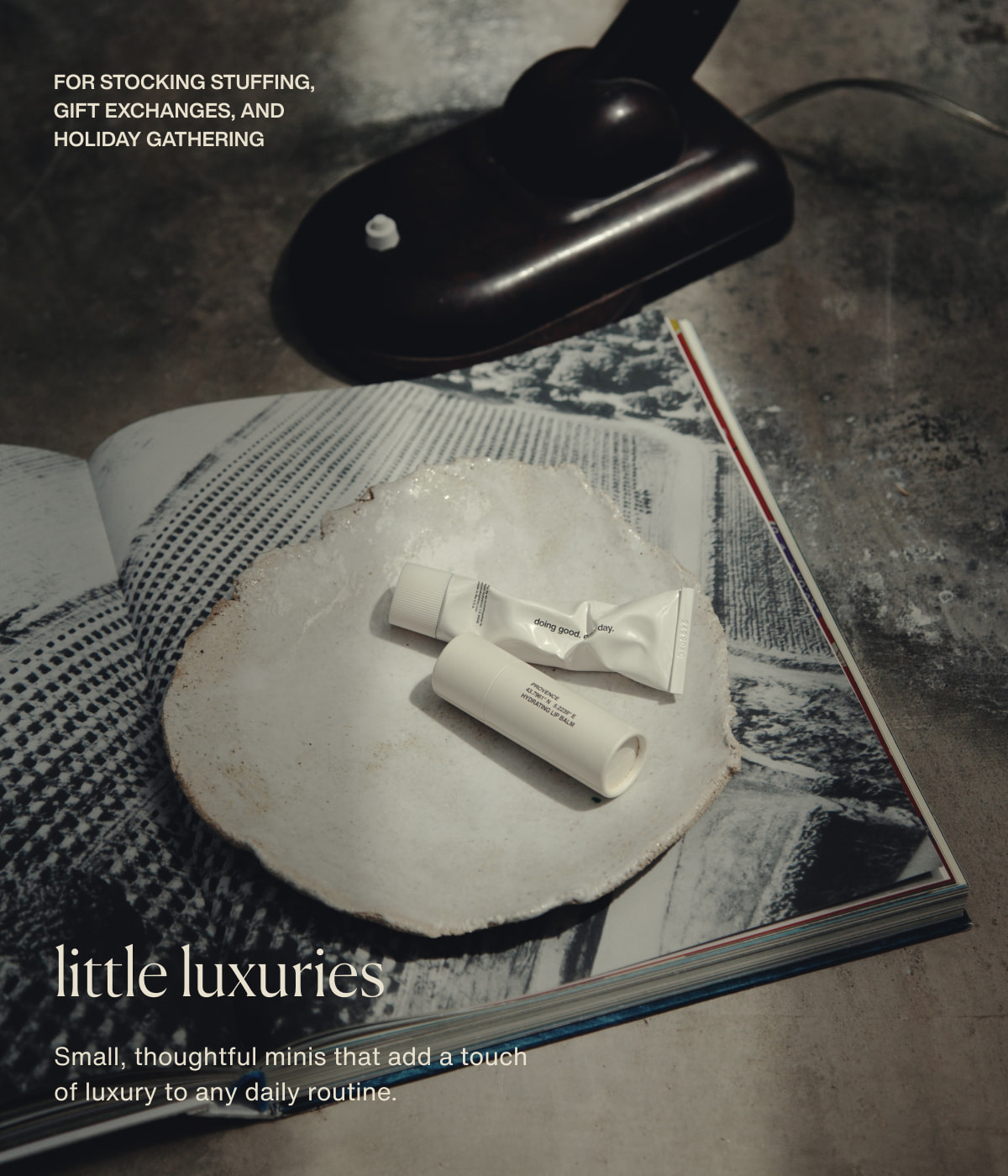 for stocking stuffing, gift exchanges, and holiday gathering | little luxuries | Small, thoughtful minis that add a touch of luxury to any daily routine.