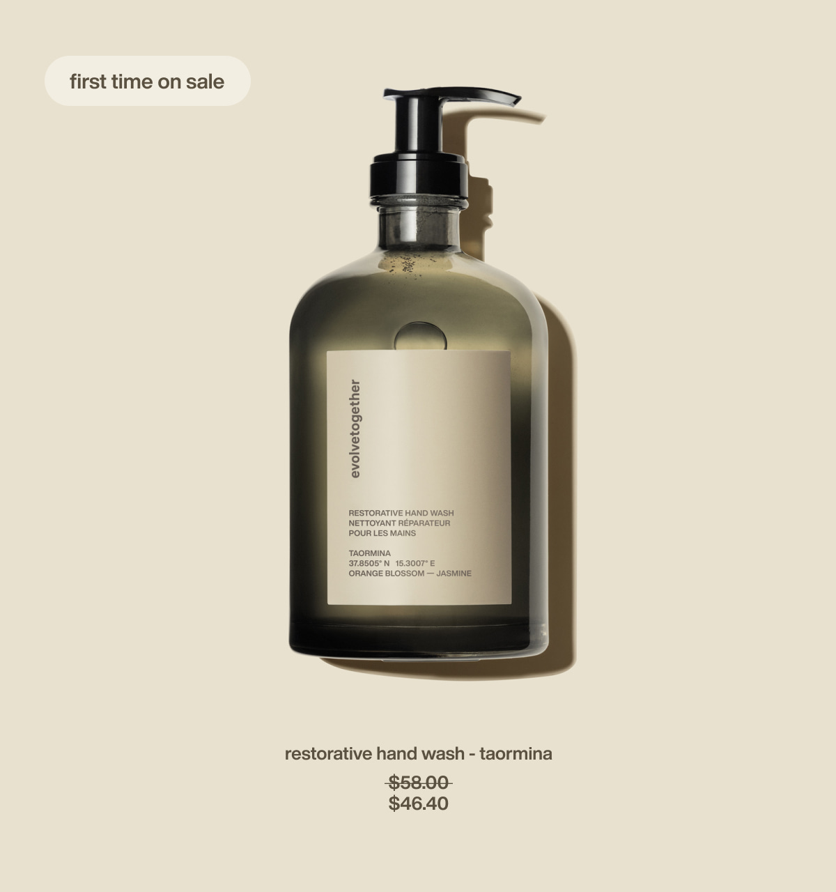 first time on sale | restorative hand wash - taormina | $46.40