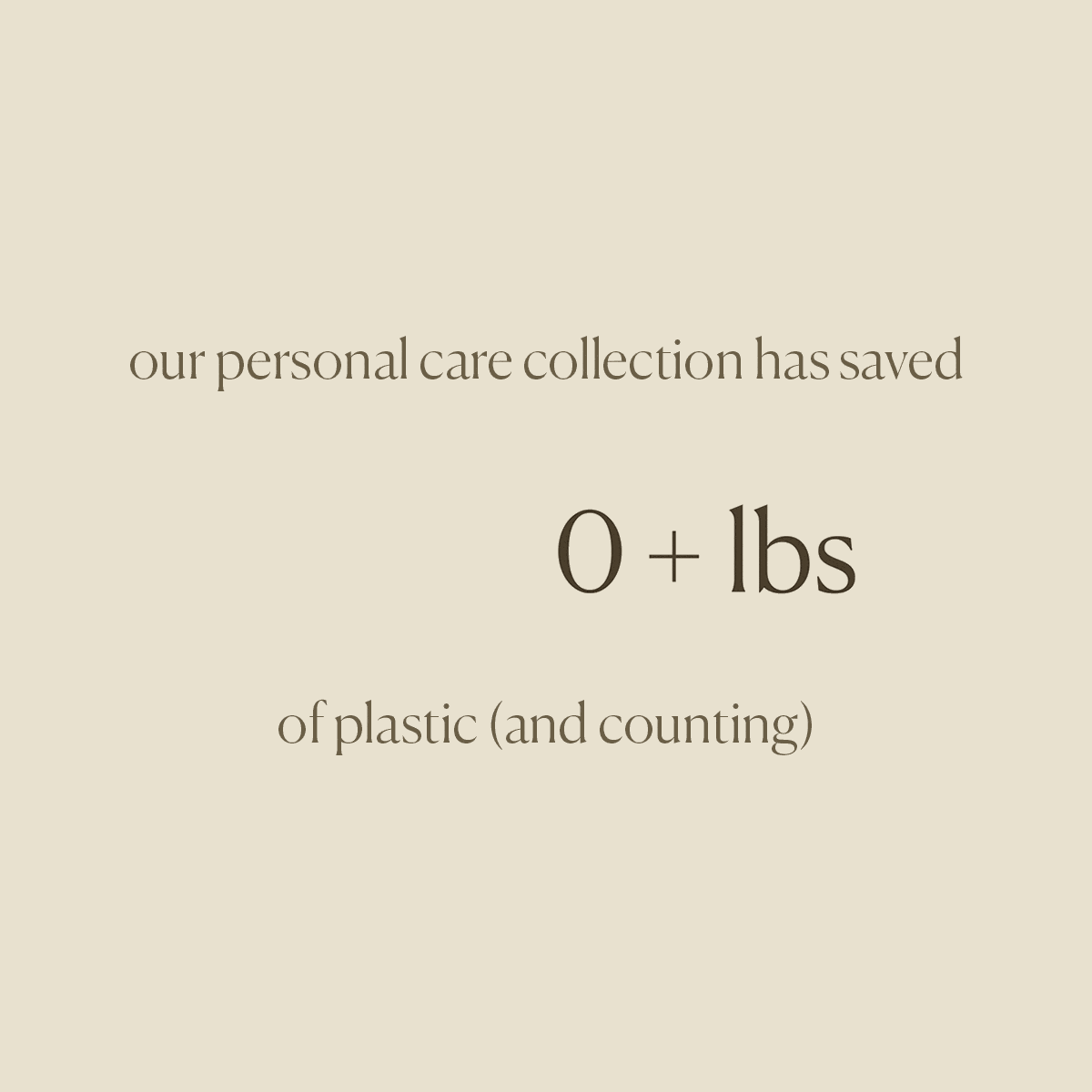 our personal care collection has saved | 103,010+ lbs  of plastic (and counting)