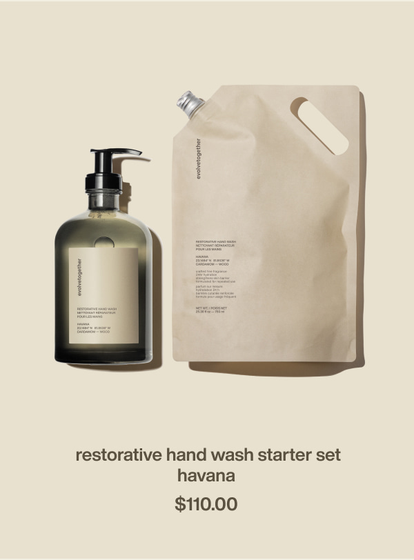  restorative hand wash starter set | havana | $110.00