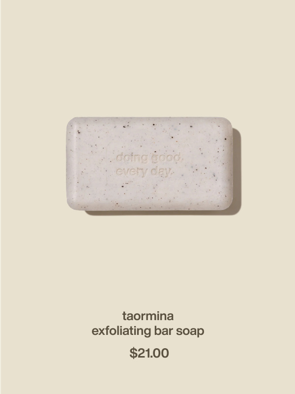 taormina exfoliating bar soap | $21.00