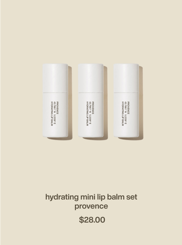 hydrating mini lip balm set | provence | $28.00