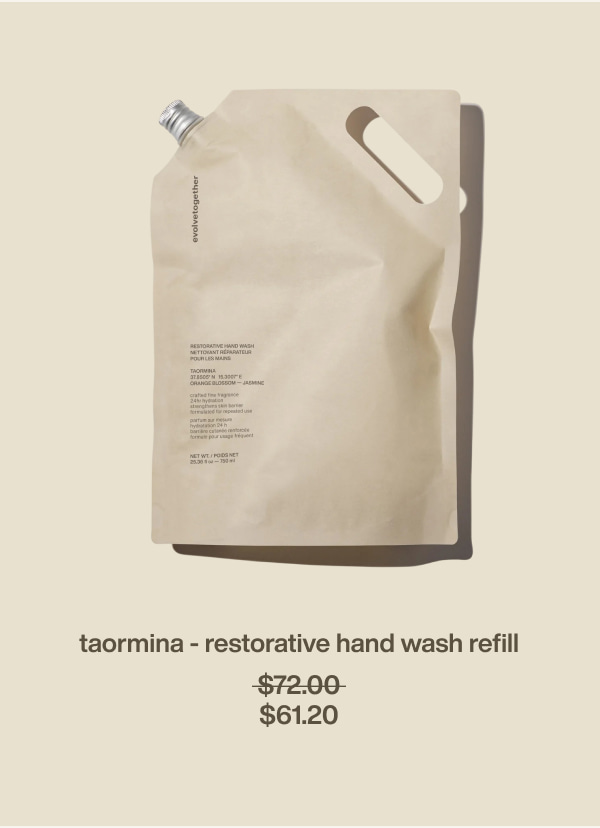 taormina - restorative hand wash refill | $61.20