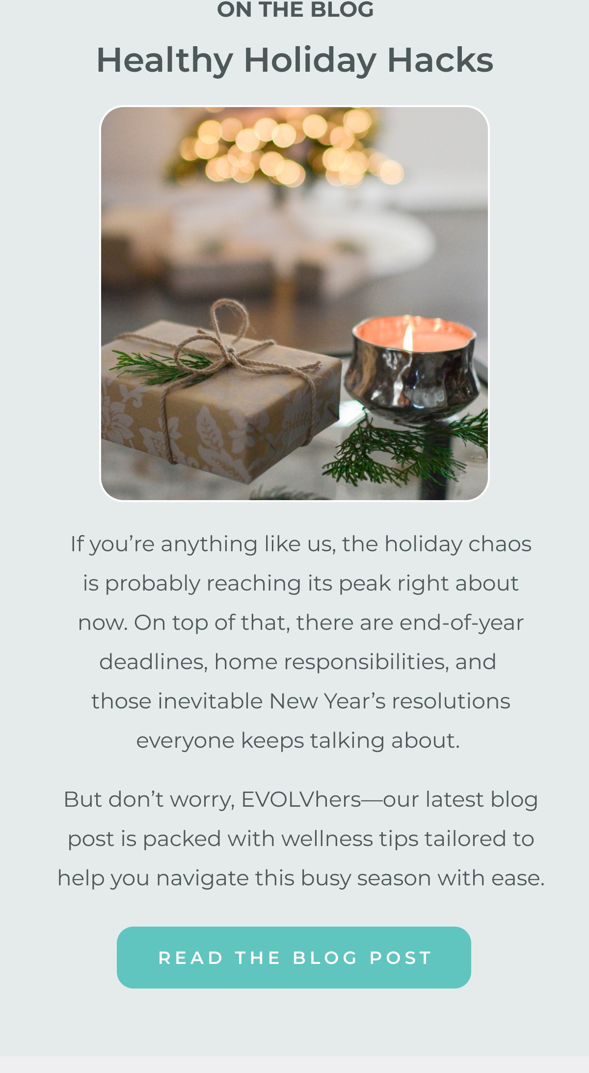 On the blog: Healthy Holiday Hacks