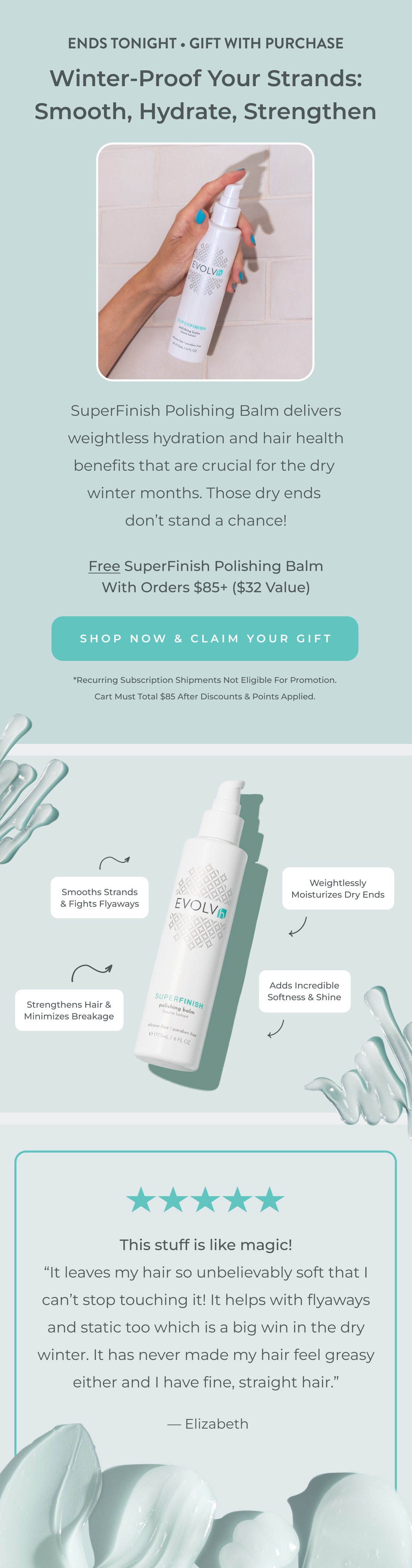 Last chance: Free SuperFinish Polishing Balm with orders $85+ until midnight.