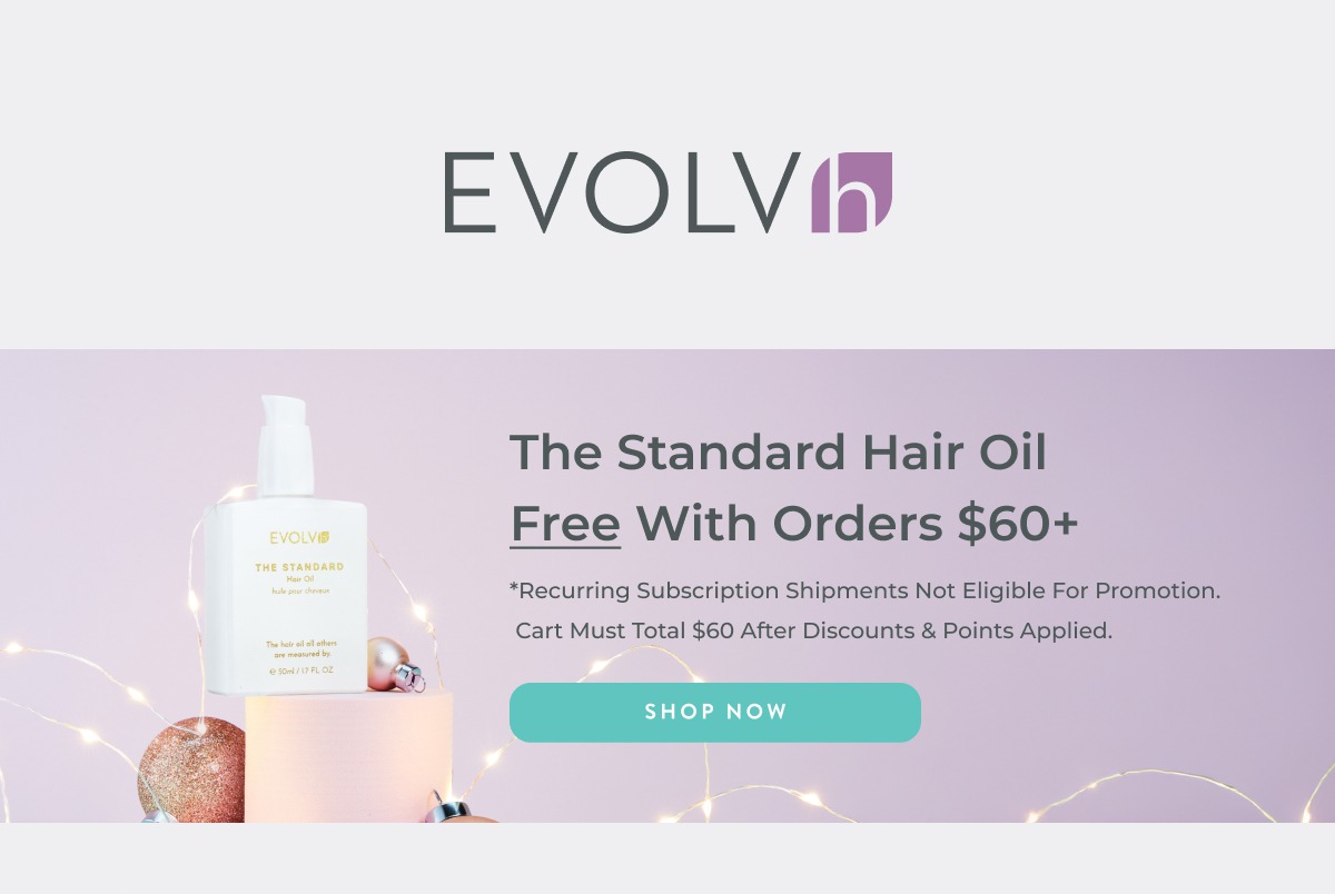 Get The Standard Hair Oil FREE with orders $60 and over.