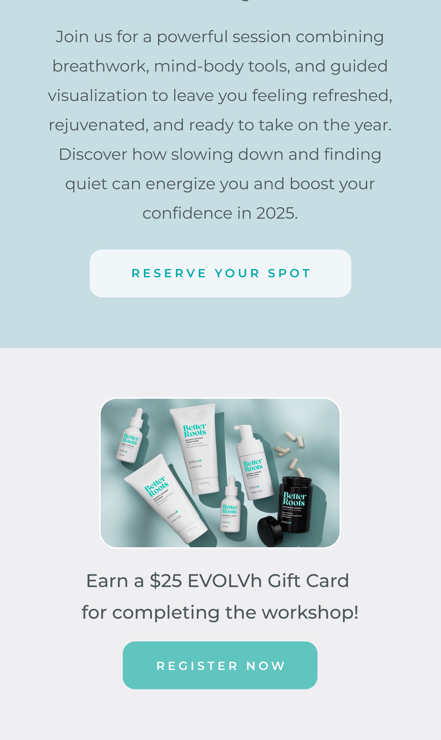 Reserve your spot for EVOLVh Together on January 8th at 5pm Pacific!
