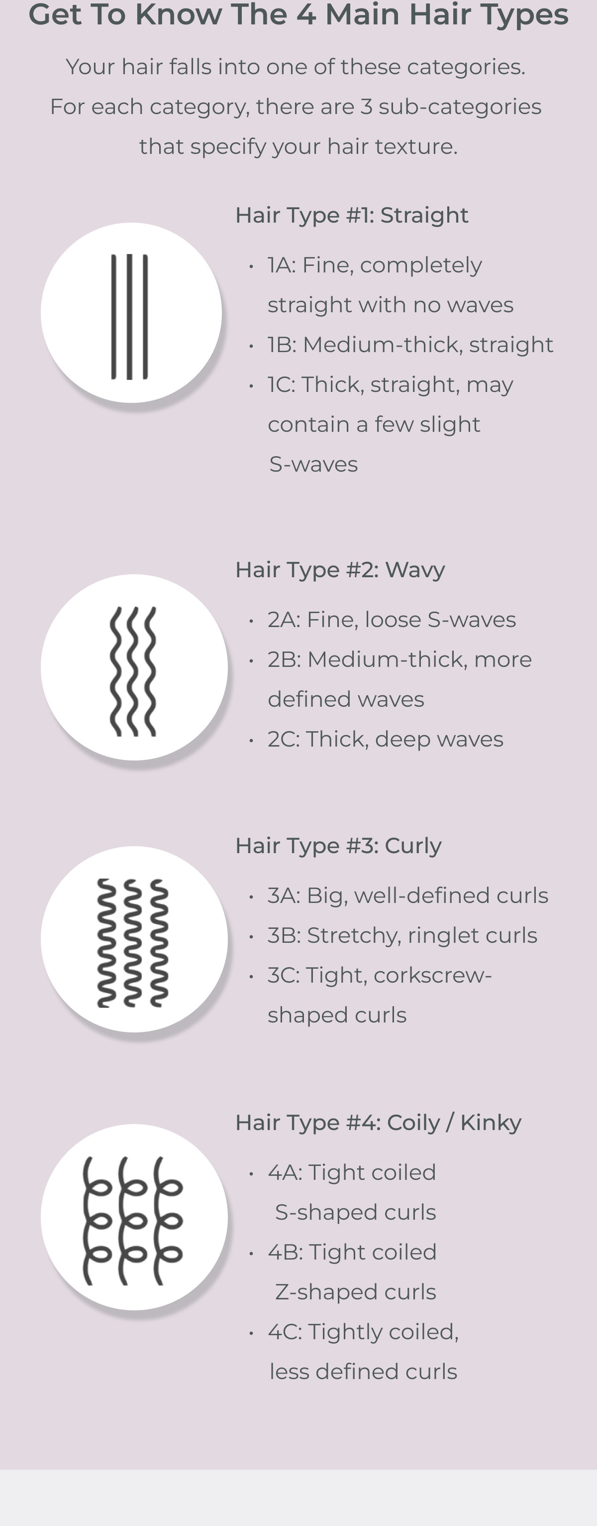 Get to know the four main hair types.
