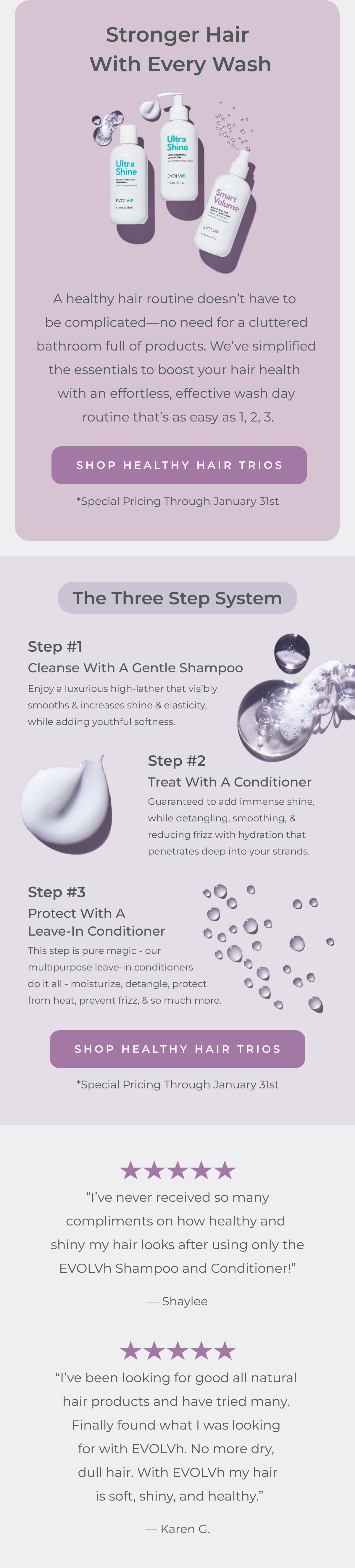Save on Healthy Hair Trios