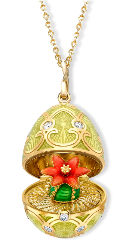 Guilloché Enamel Cactus Surprise Locket