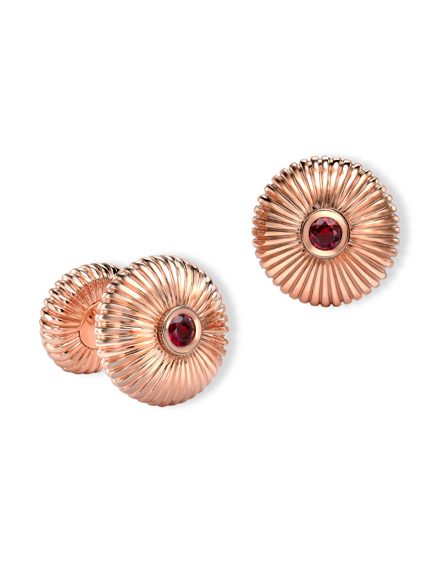 Fluted Round Cufflinks