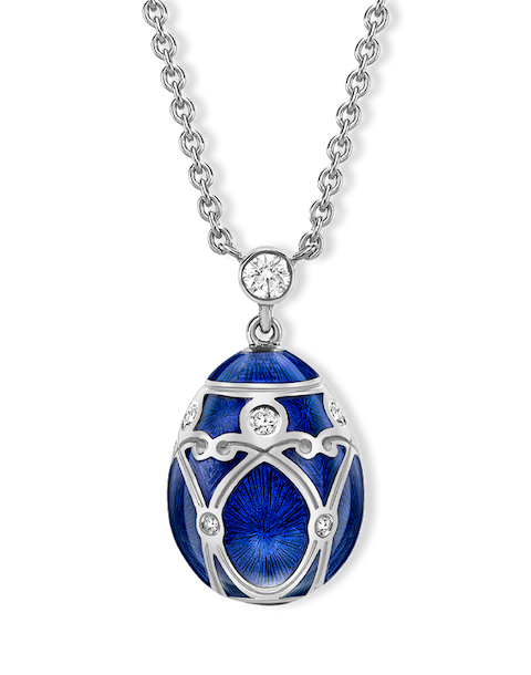 Palais Guilloché Enamel Petite Egg Pendant