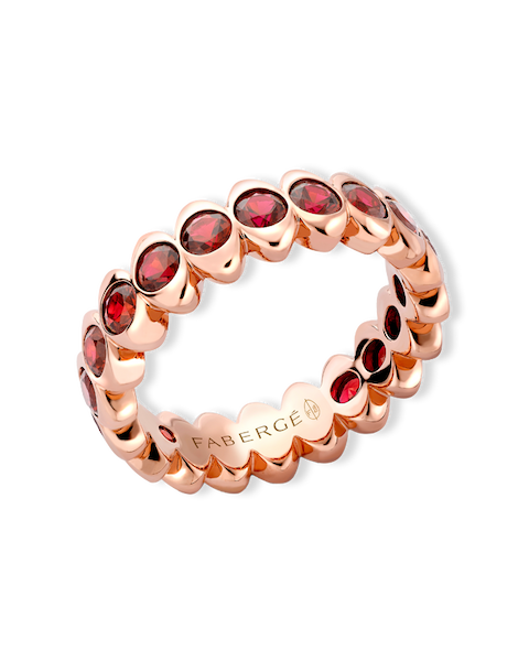 Cosmic Curve Ruby Eternity Ring