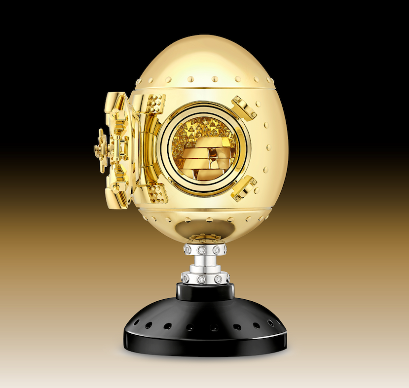 Limited Edition Yellow Gold & Diamond Goldfinger Egg Objet