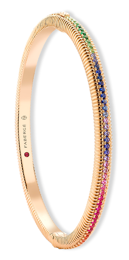 Hinged Fluted Bracelet