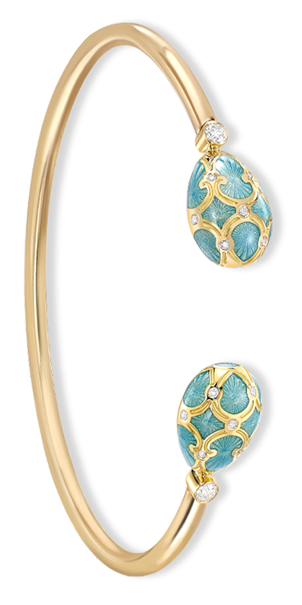Guilloché Enamel Open Set Bracelet