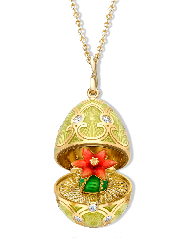 Guilloché Enamel Cactus Surprise Locket