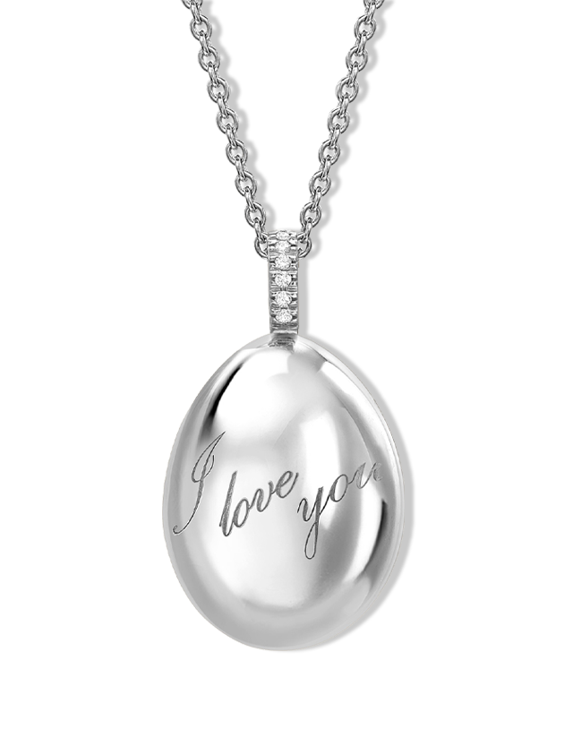 I Love You Egg Pendant