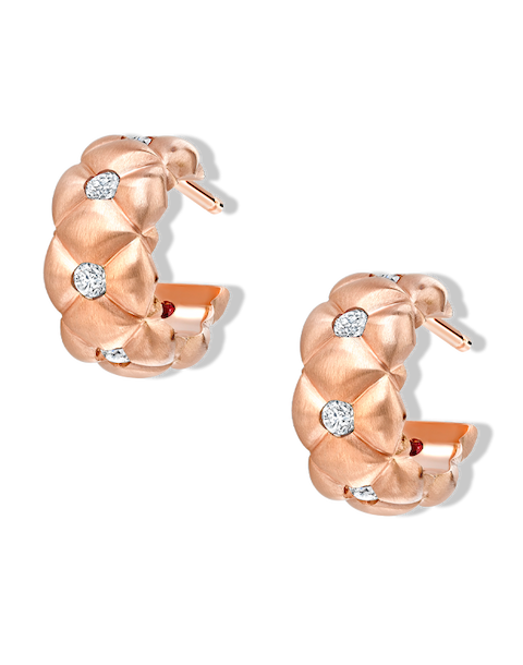 Brushed Huggie Hoop Earrings