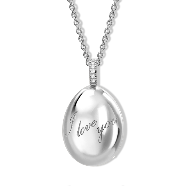 I Love You Egg Pendant