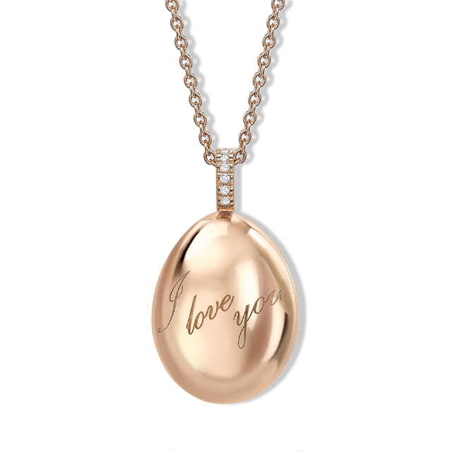 I Love You Egg Pendant
