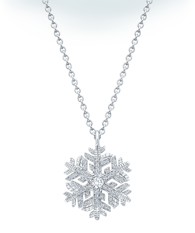 Heritage Platinum Diamond Snowflake Pendant