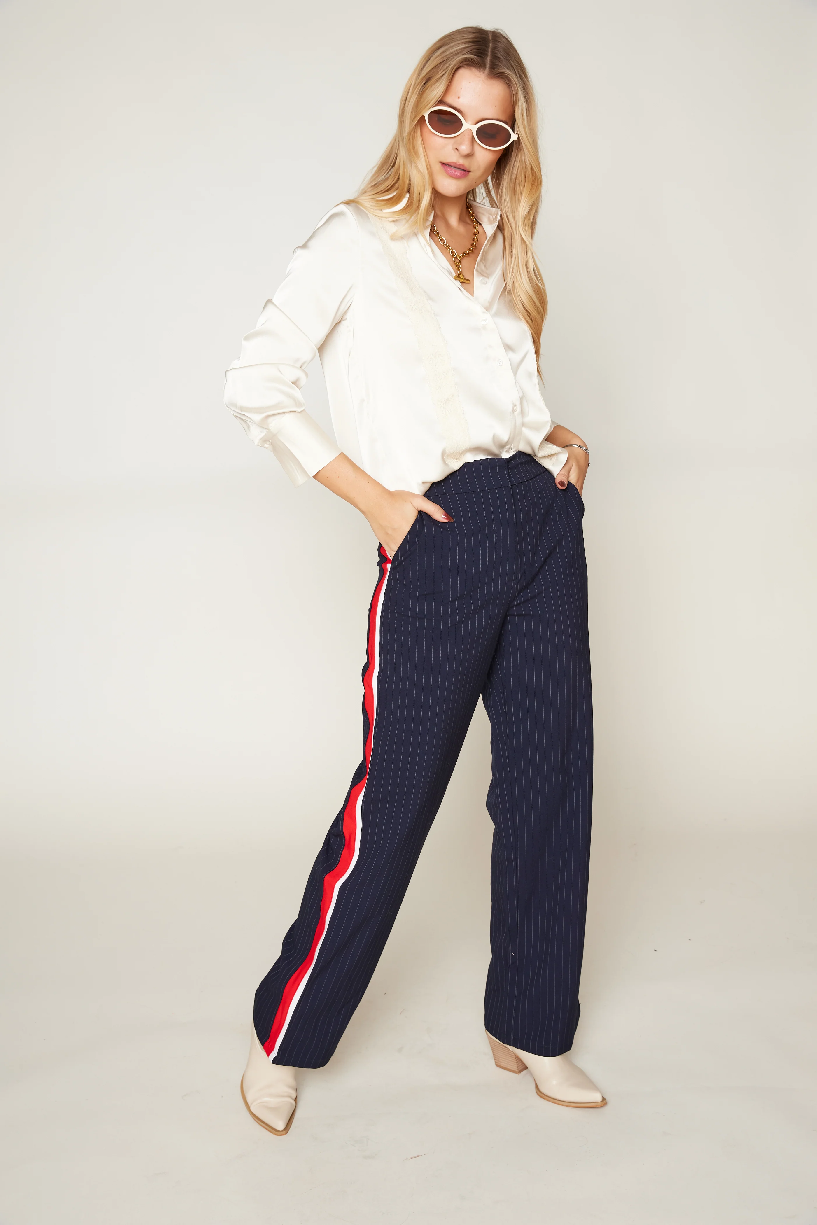 Image of Brooklyn Striped Trousers