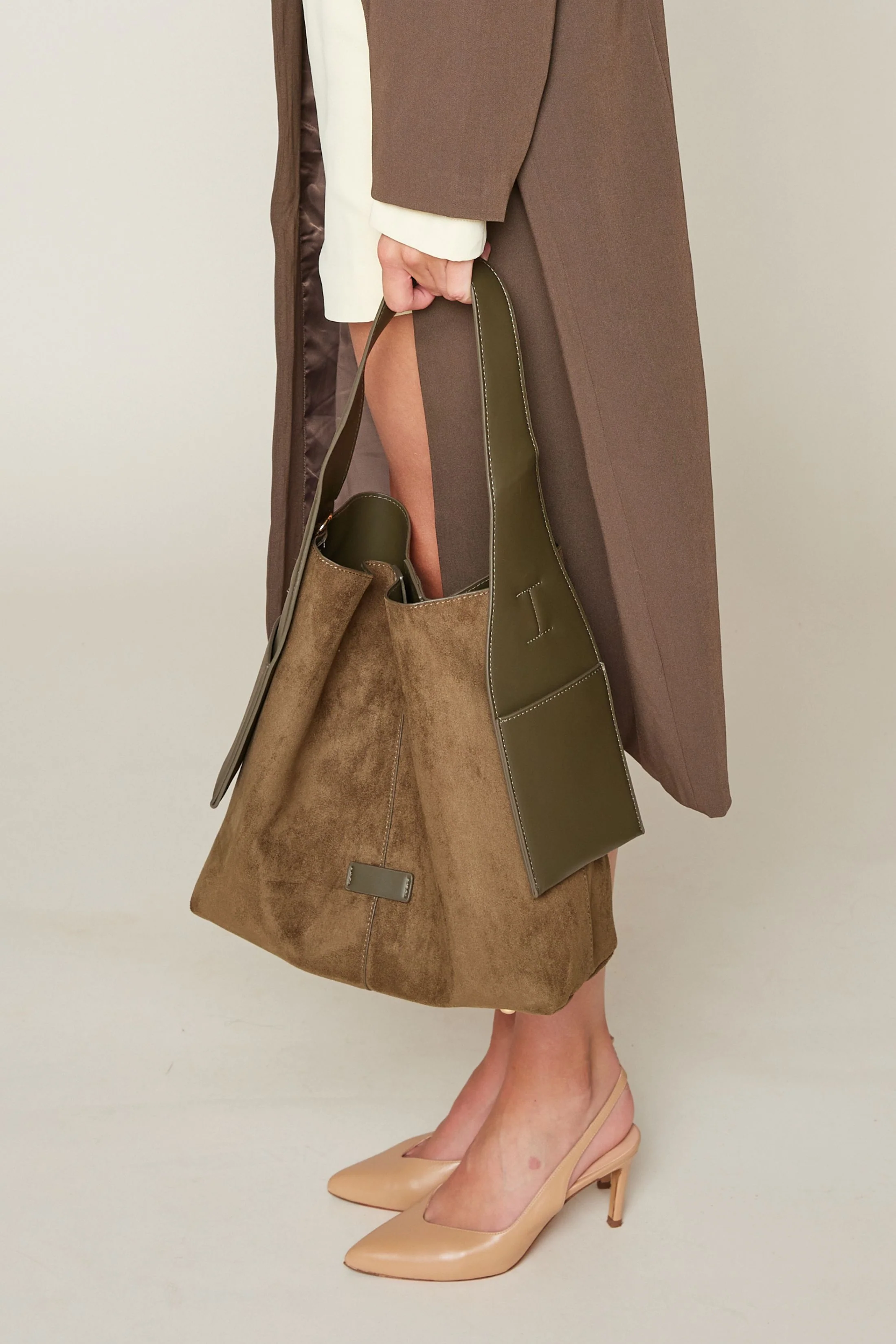 Image of Jaden Large Suede Hobo Bag