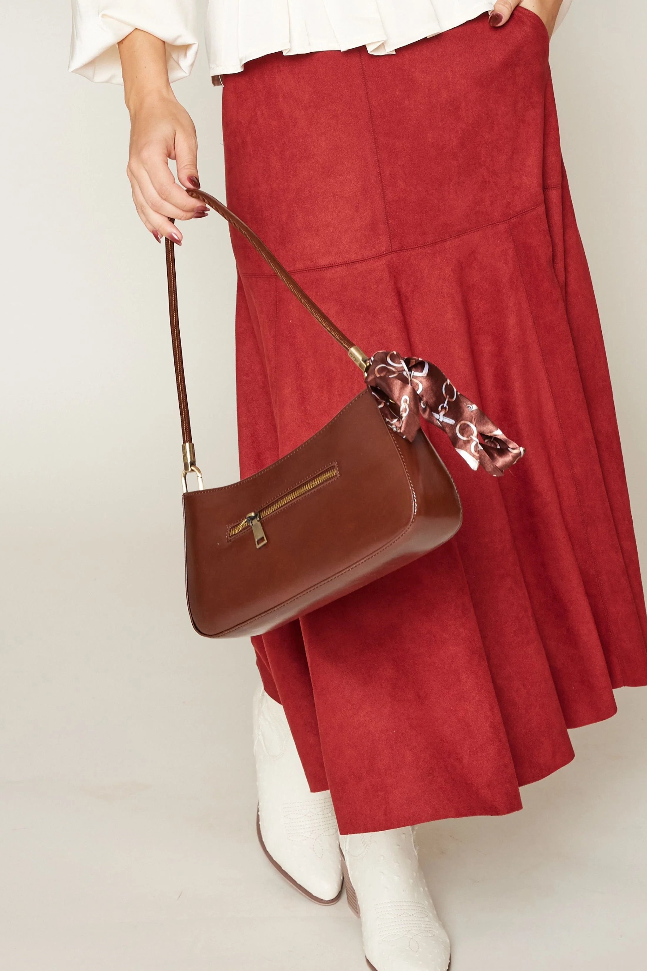 Image of Bria Smooth Scarf Shoulder Bag