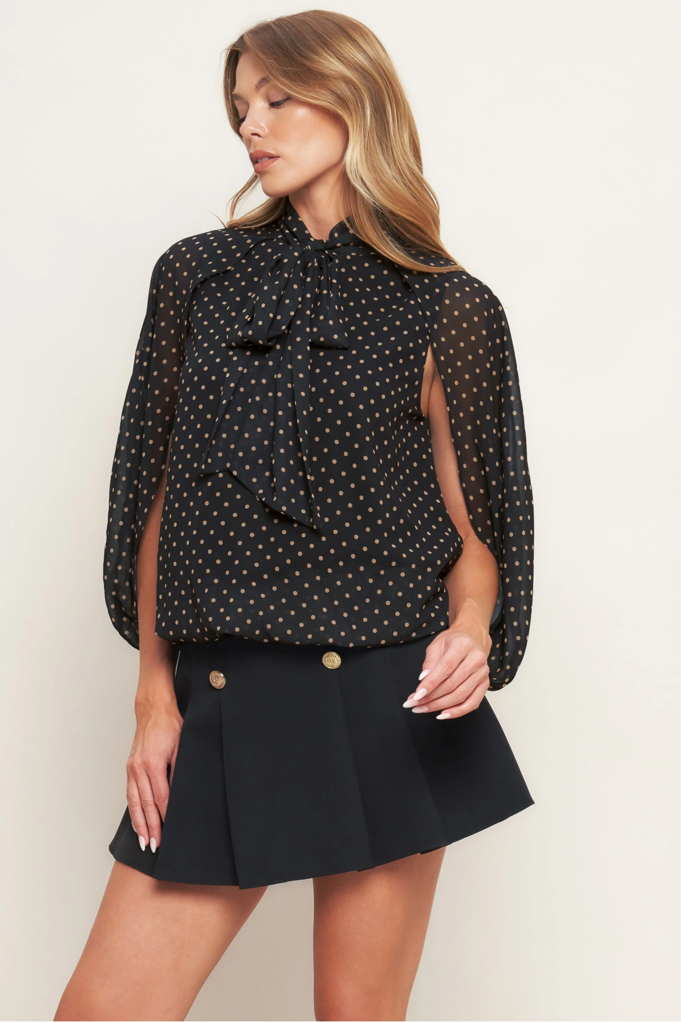 Image of Glenn Polka Dot Blouse