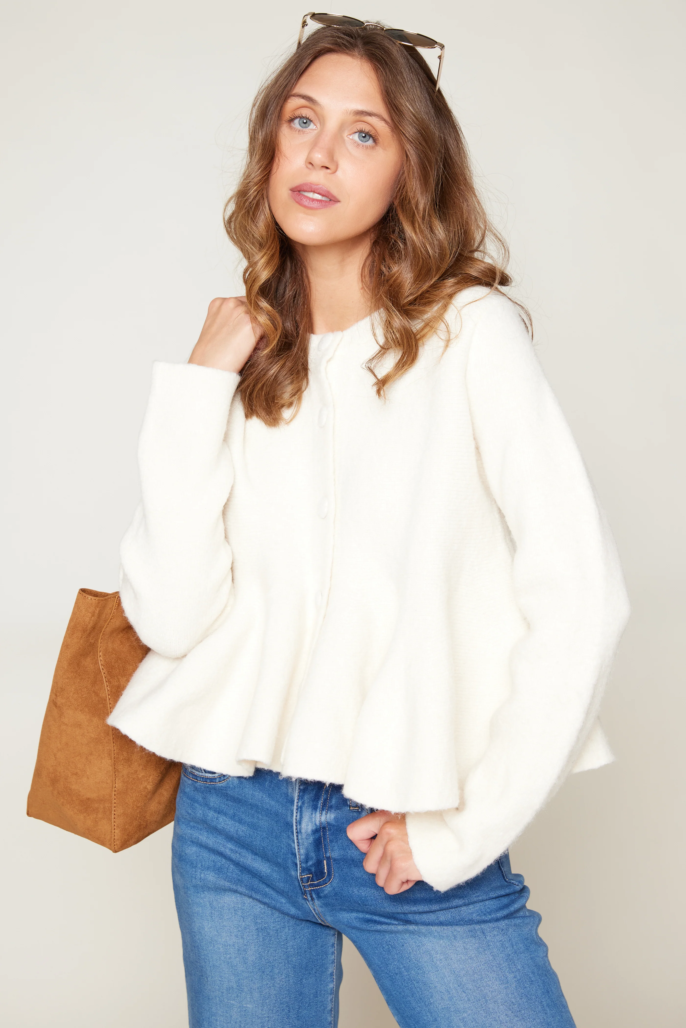 Image of Anna Recycled Wool Flare Sweater