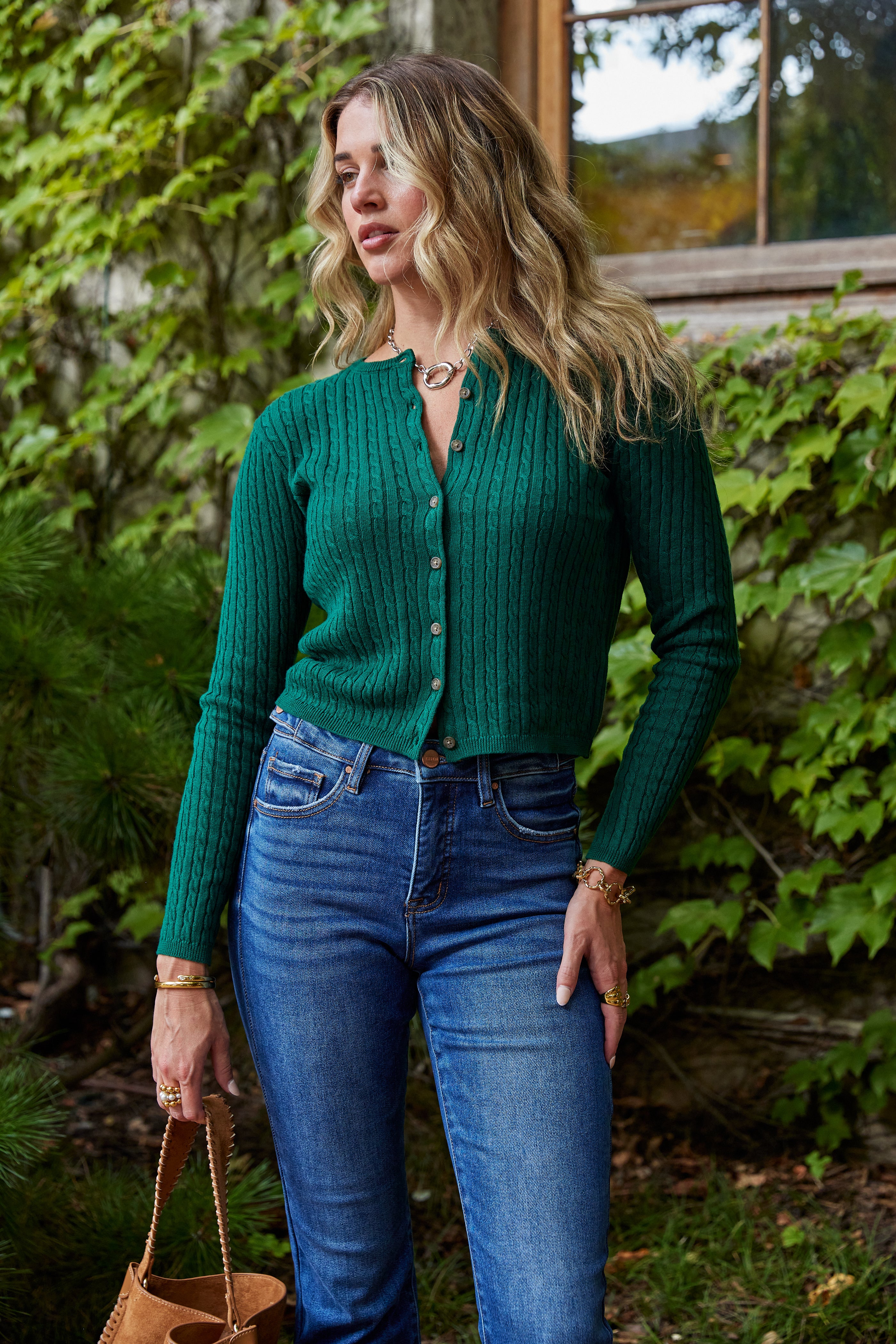 Image of Ella Button Up Knit Sweater