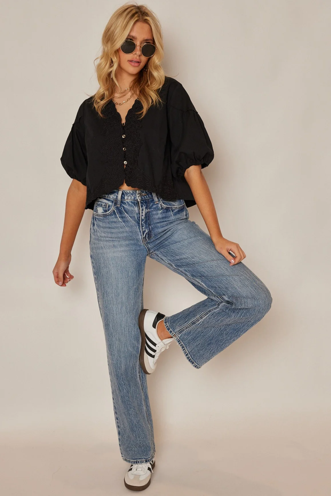 Image of Rachel 90'S Wide Leg Jean
