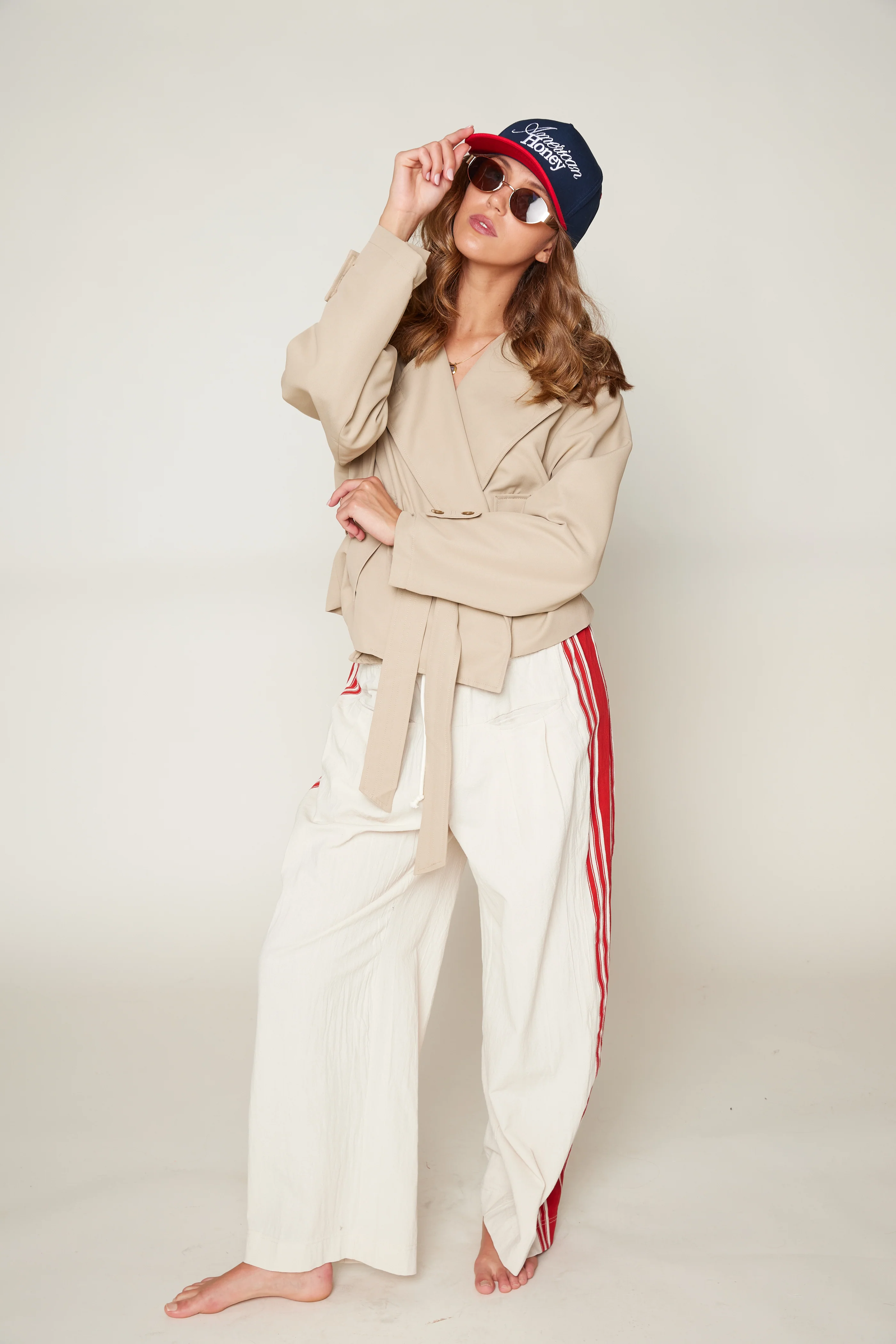Image of Chanley Sport Striped Wide Leg Pants