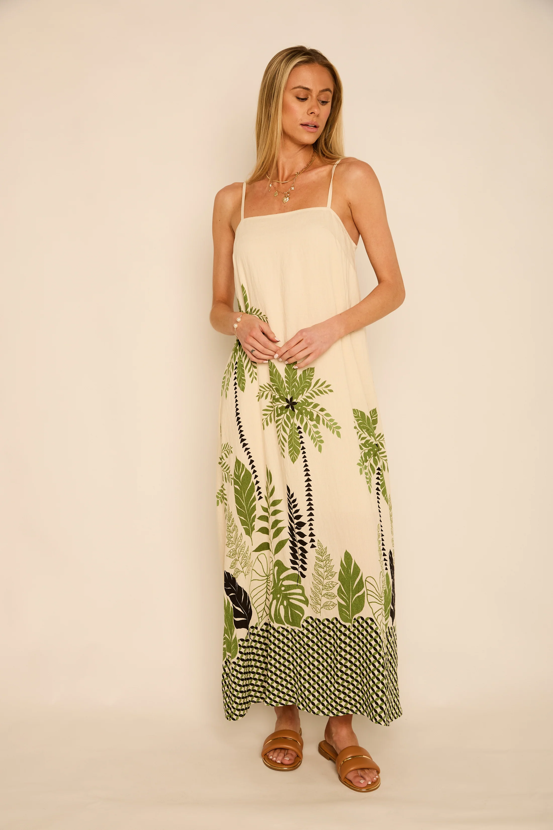 Image of Benny Printed Tank Maxi Dress