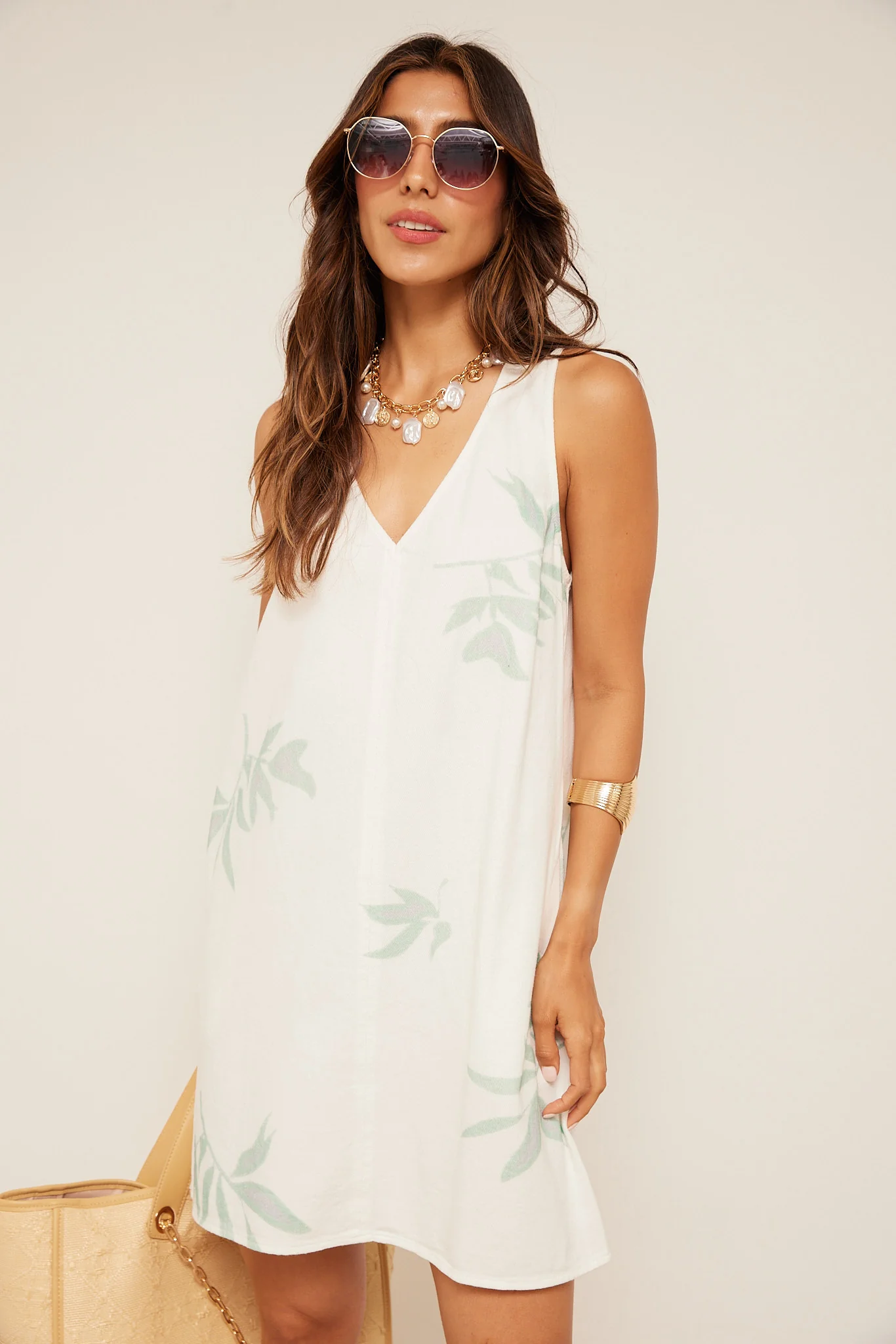 Image of Scotty Floral Printed Denim Shift Dress