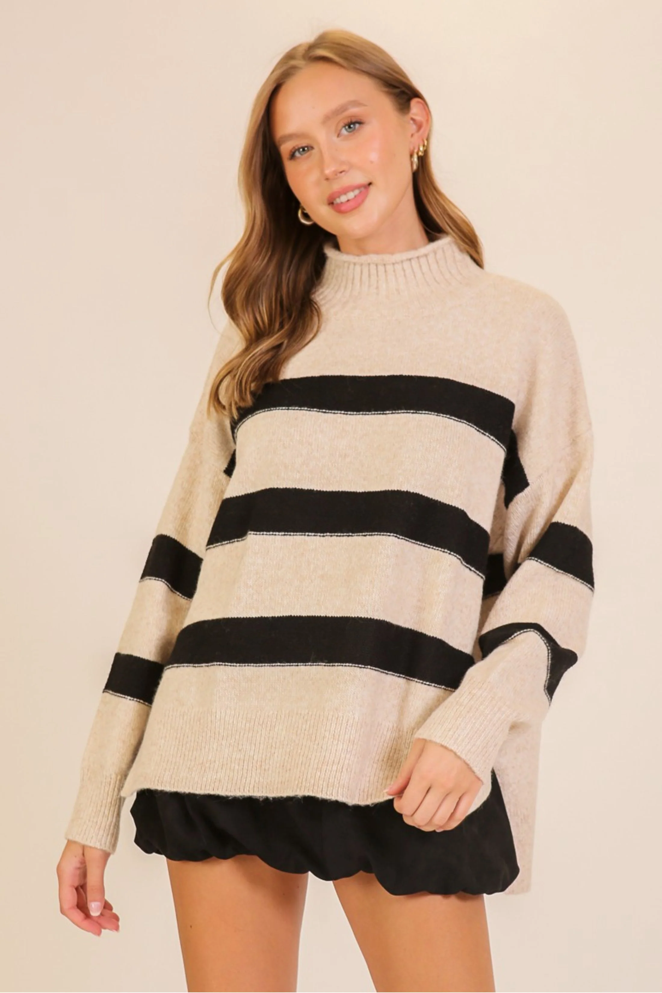 Image of Anderson Stripe Turtleneck Sweater