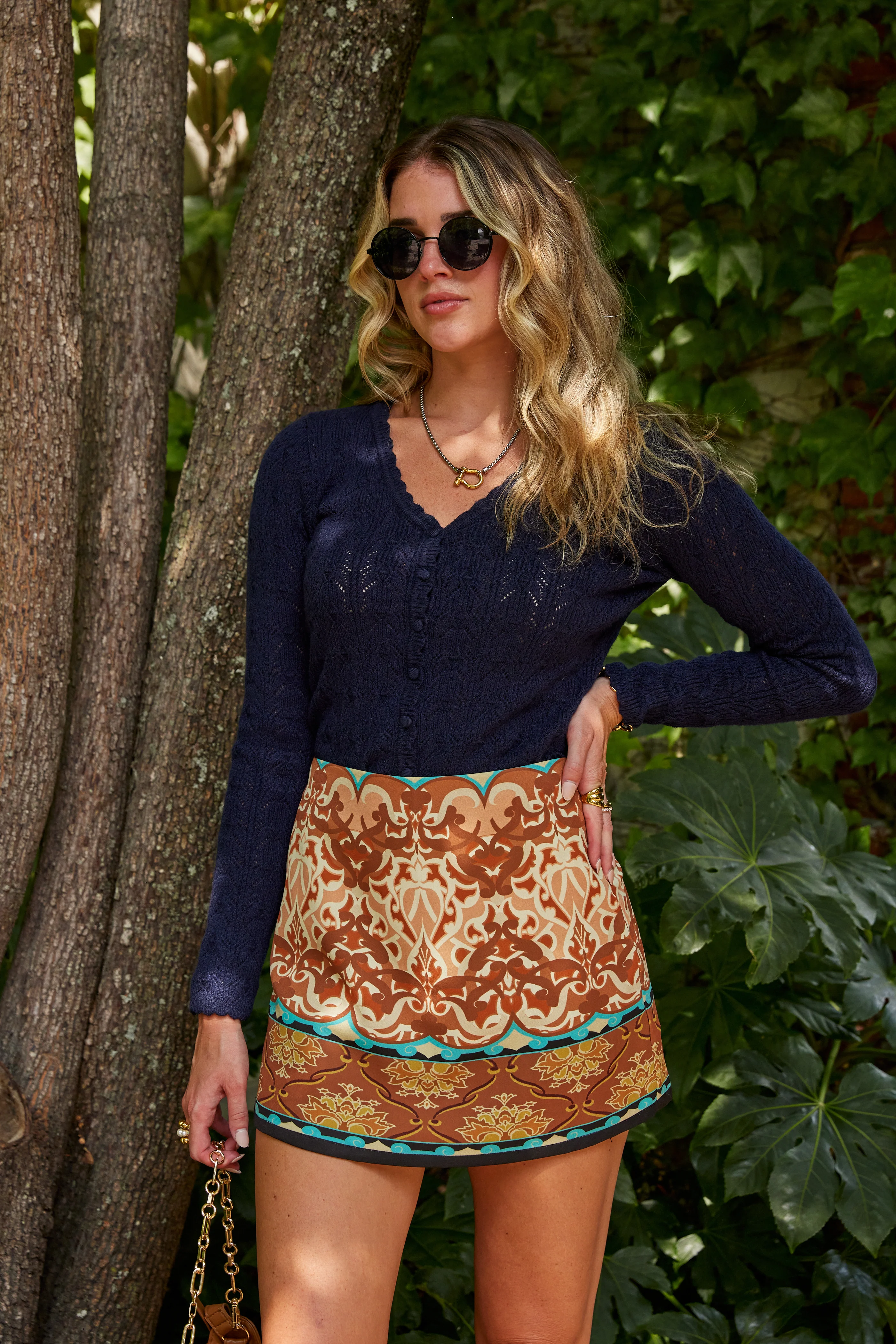 Image of Jordan Pointelle Knit Scallop Detail Top