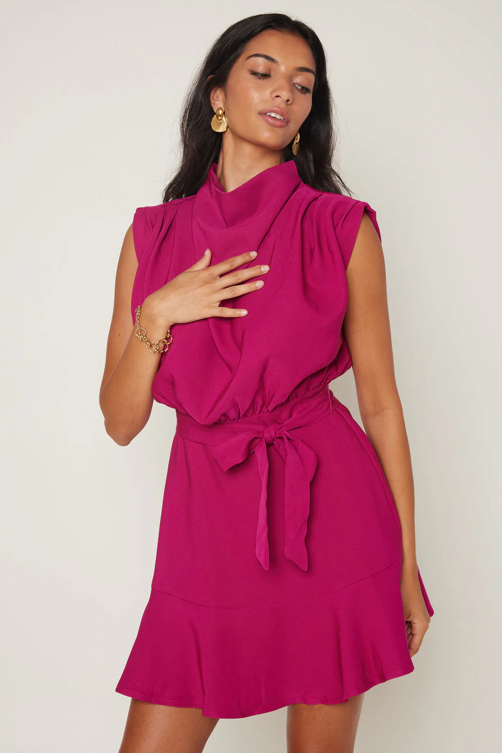 Image of Quen Wrap Mini Dress