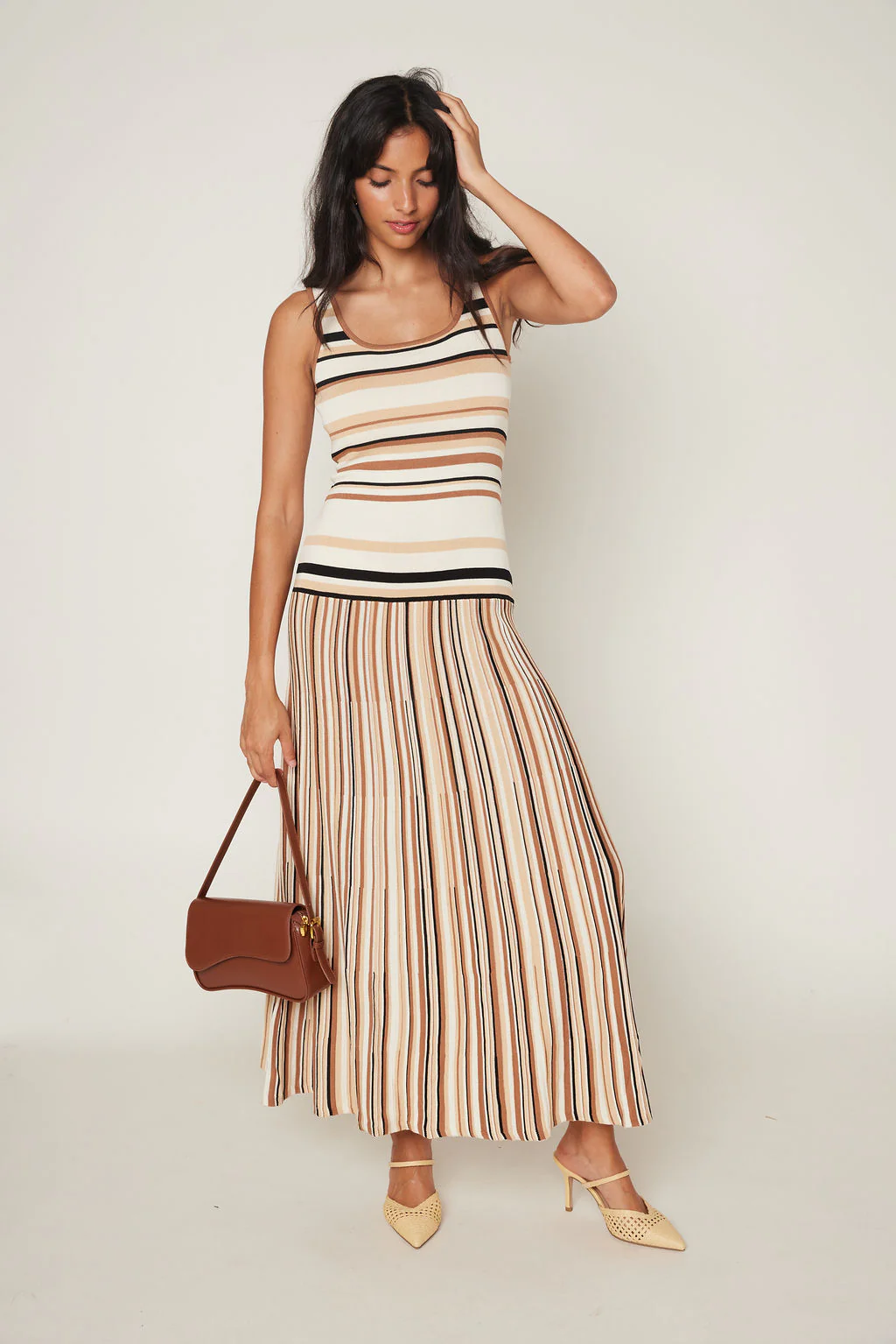 Image of Bailee Striped Knit Dress