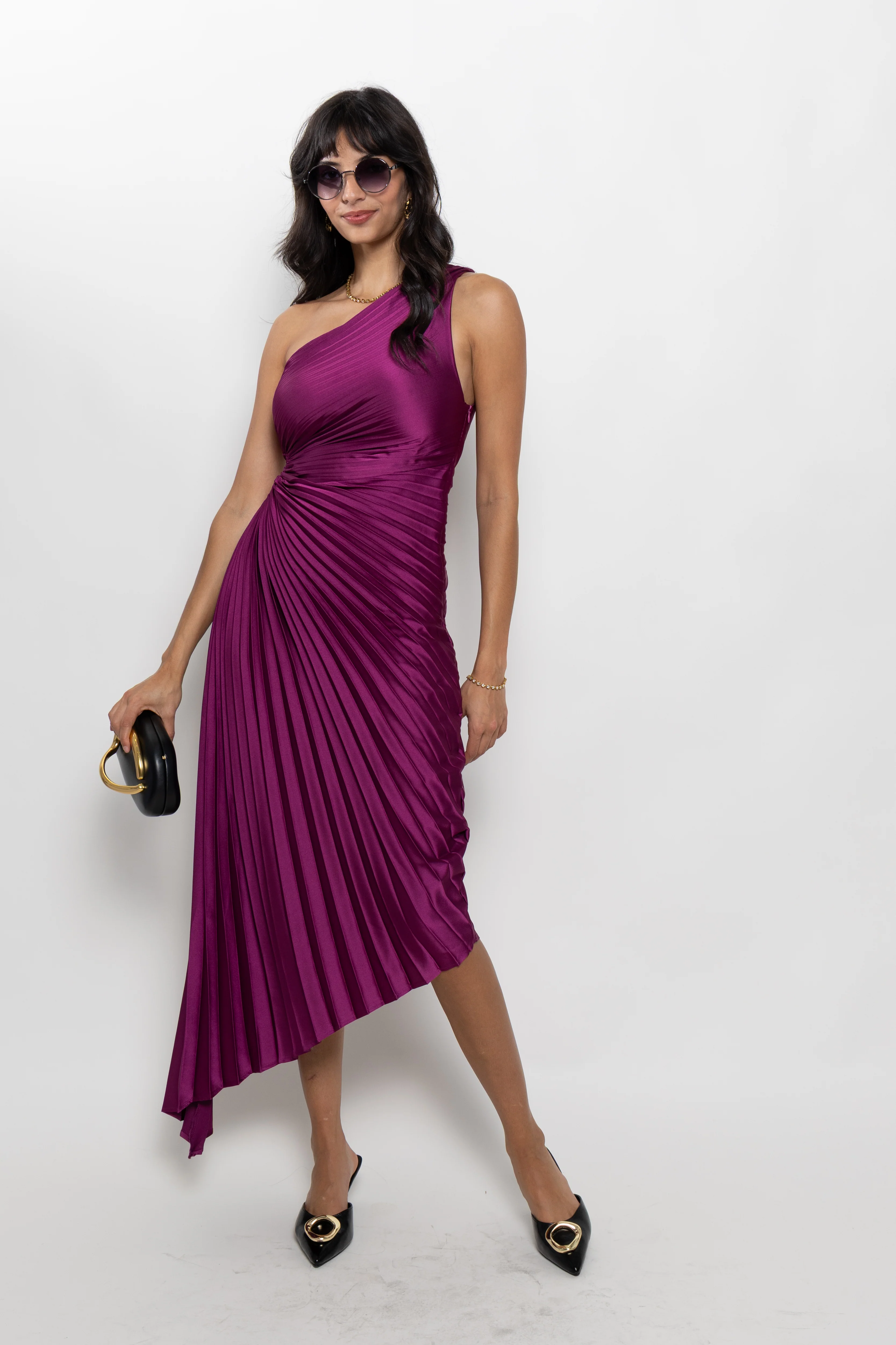 Image of Emma Pleated Midi Dress