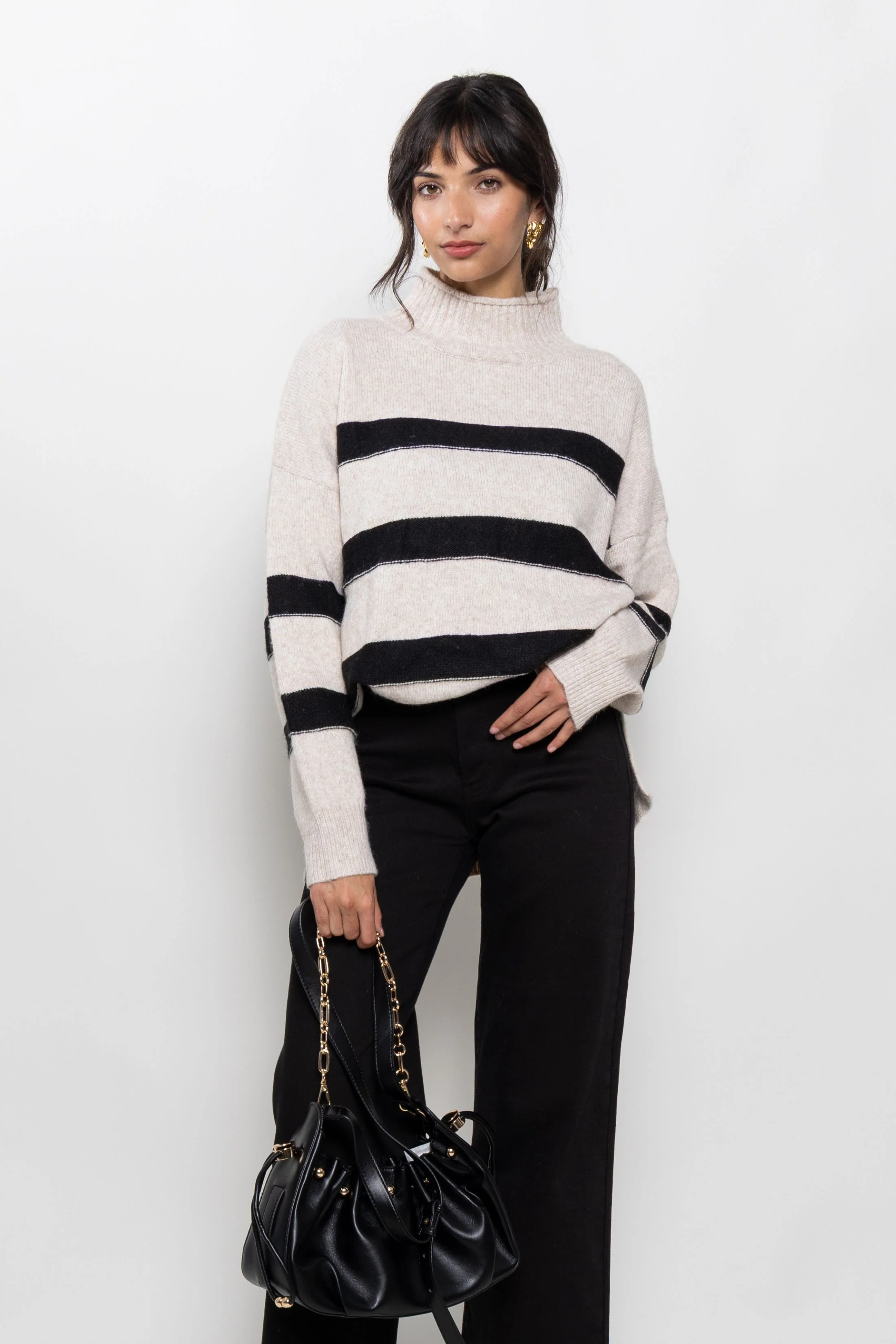 Image of Anderson Stripe Turtleneck Sweater