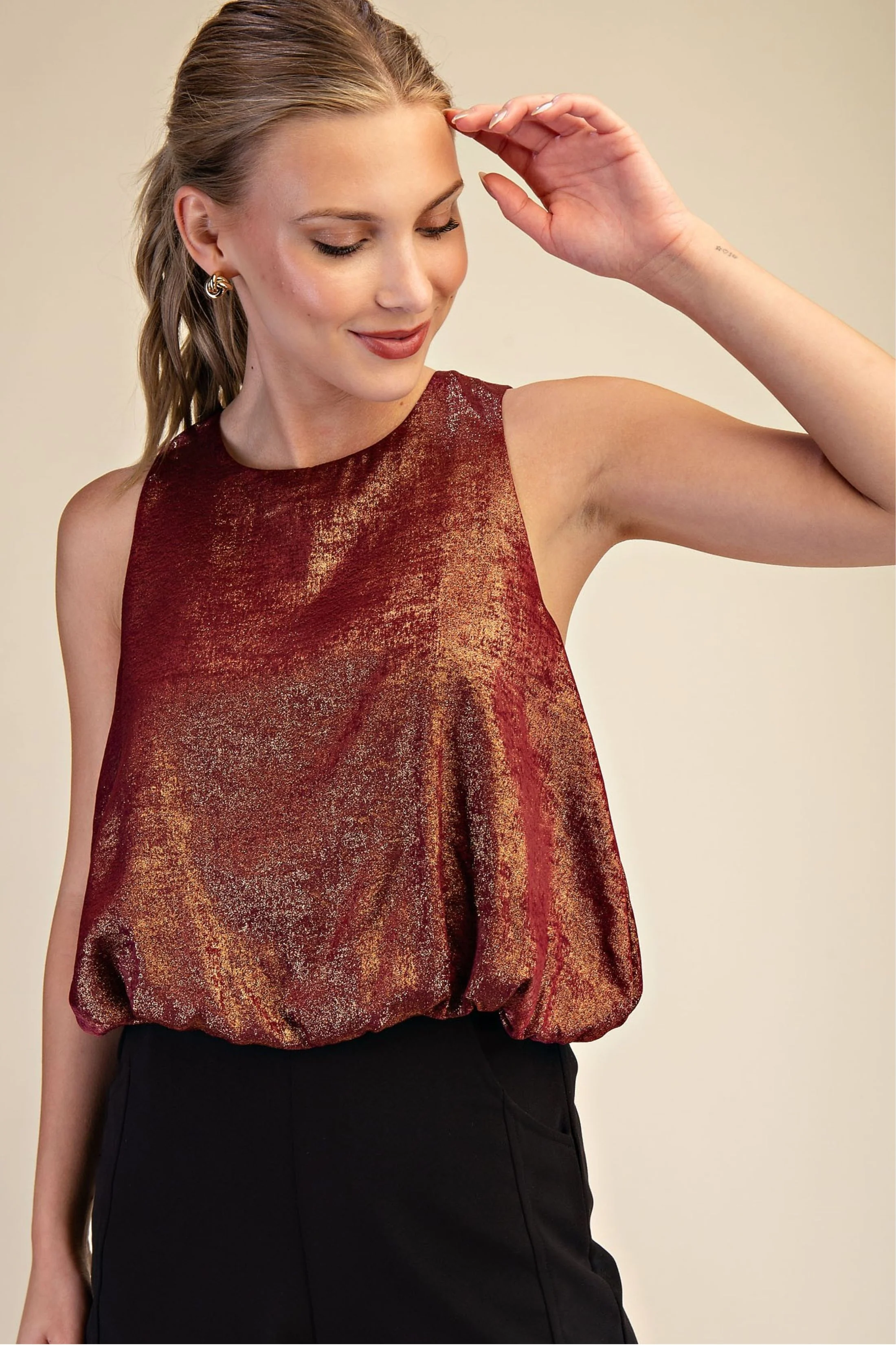 Image of Ember Sleeveless Bubble Top