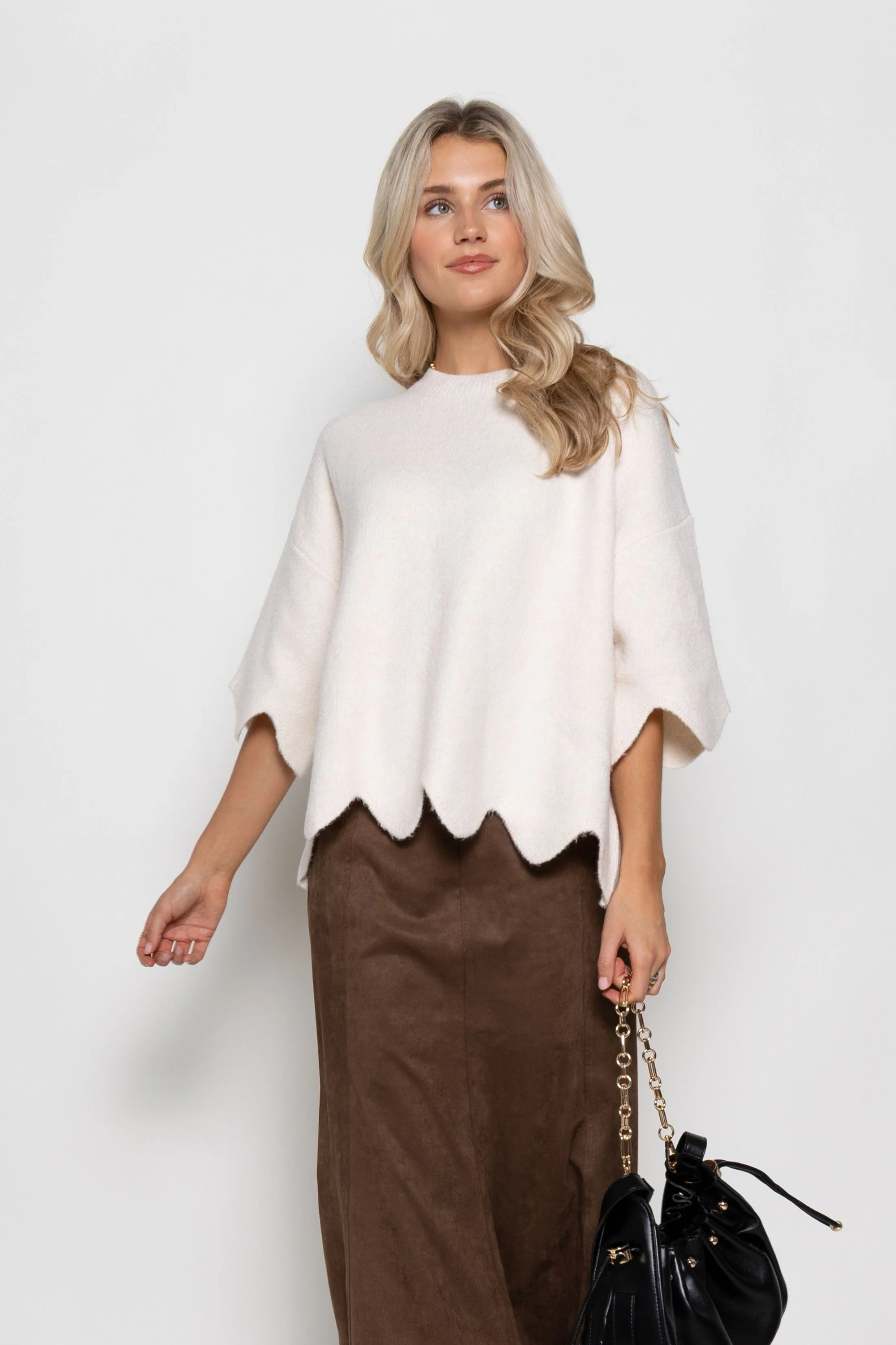Image of Tiffany Scalloped Top